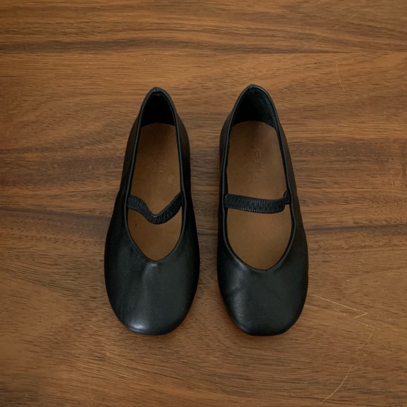 Zara Girls Leather Ballerina Flats 8 - Picture 1 of 5